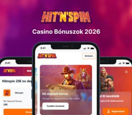 Hit'N'Spin Casino bónuszok 2026 – 25€ no deposit bonus mobilon